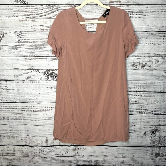 Lulu's Dusty Pink Short Sleeve Shift Dress Sm - Picture 1 of 3